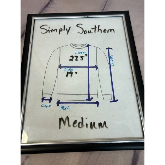 Simply Southern Medium Sunflower Blessed Grandma Long Sleeve T Shirt Black - Picture 5 of 6